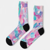 Pastel Abstract Lintpatroon Sokken (Links)