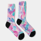 Pastel Abstract Lintpatroon Sokken (Rechts)