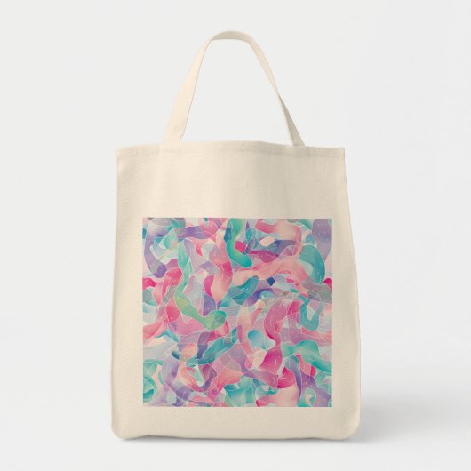 Pastel Abstract Lintpatroon Tote Bag (Voorkant)
