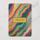 Pastel abstract marmeren Afrikaanse bestemming bru Informatiekaartje (Achterkant)