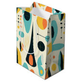 Pastel Abstract Mid-Century Pattern Medium Cadeauzakje (Achterkant Gekanteld)