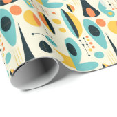 Pastel Abstract midden-eeuws patroon Cadeaupapier (Rol Hoek)