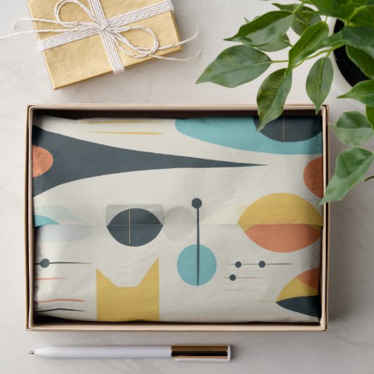 Pastel Abstract midden-eeuws patroon Tissuepapier (Geschenk)