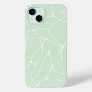 Pastel Abstract Minimalistische Mint Groene kleur iPhone 15 Mini Hoesje