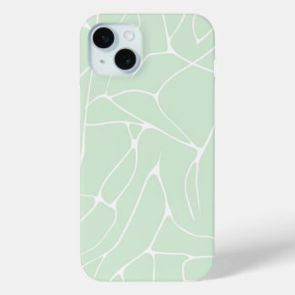 Pastel Abstract Minimalistische Mint Groene kleur iPhone 15 Mini Hoesje