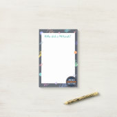 Pastel Abstract Mitzvah Post-it® Notes (Op bureau)