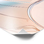 Pastel abstract modern mint groen licht roze foto afdruk (Hoek)