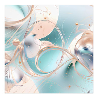 Pastel abstract modern mint groen licht roze foto afdruk