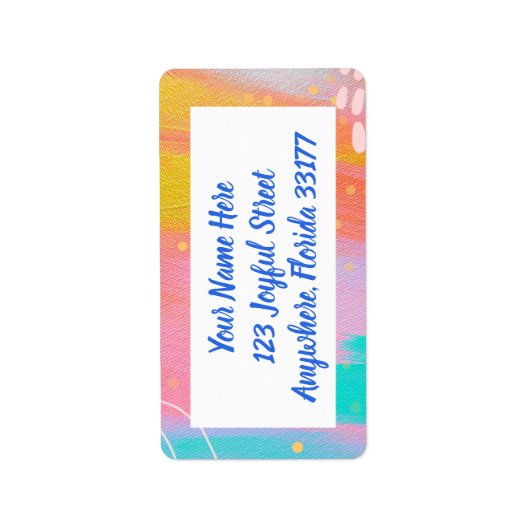 Pastel Abstract Modern Return Address Labels (Voorkant)