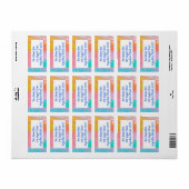 Pastel Abstract Modern Return Address Labels (Full Sheet)