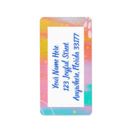 Pastel Abstract Moderne Retouradreslabels Etiket