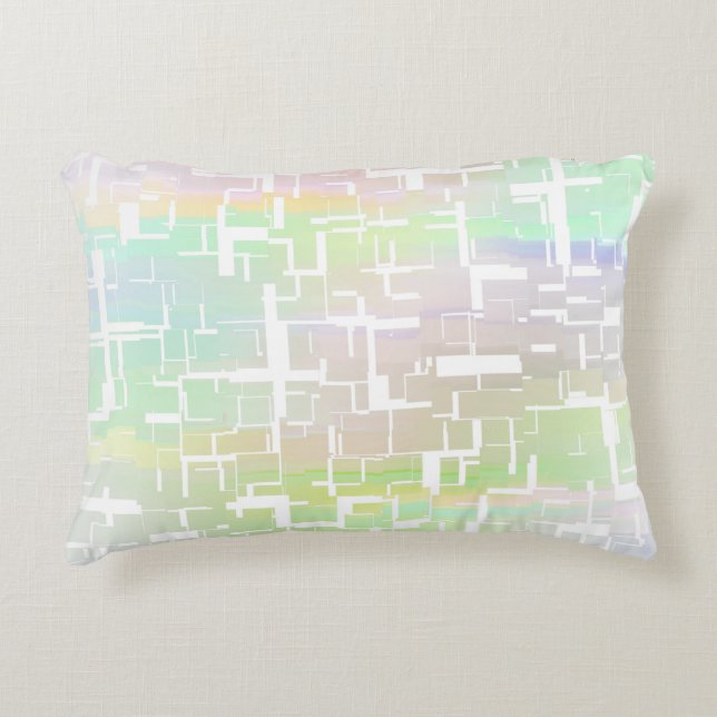 Pastel - Abstract multicollisch patroon Accent Kussen (Voorkant)