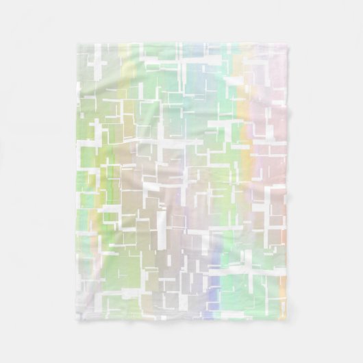 Pastel - Abstract multicollisch patroon Fleece Deken (Voorkant)