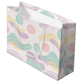 Pastel Abstract Naadloos Patroon Golven en Cirkels Groot Cadeauzakje