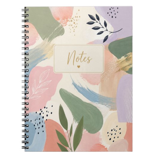 Pastel Abstract Notitieboek (Voorkant)