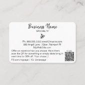 *~* Pastel Abstract Ombre Peach Logo QR Girly Visitekaartje (Achterkant)