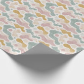 Pastel Abstract Organic Shapes Pattern  Cadeaupapier (Hoek)