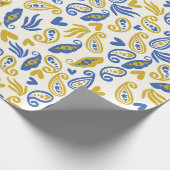 Pastel Abstract Paisley, Harten en Bloemen Cadeaupapier (Hoek)