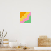 Pastel Abstract Patroon Poster (Keuken)