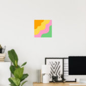 Pastel Abstract Patroon Poster (Thuiskantoor)