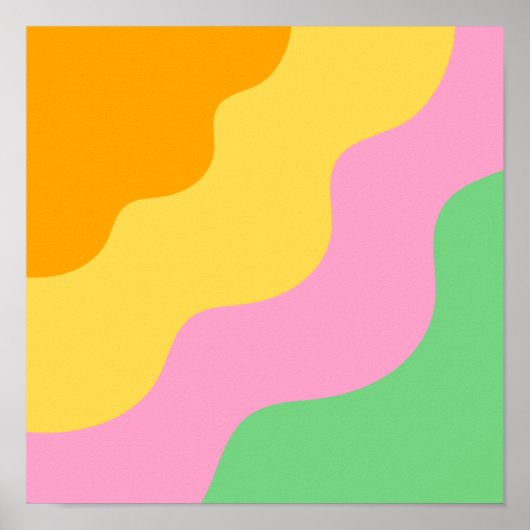 Pastel Abstract Patroon Poster (Voorkant)