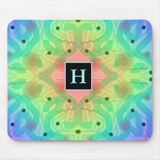 Pastel Abstract Pattern Mousepad Muismat (Voorkant)