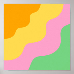 Pastel Abstract Pattern Poster