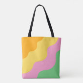 Pastel Abstract Pattern Tote Bag (Achterkant)