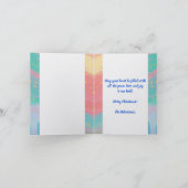 Pastel Abstract Peace Love Joy Christmas Card Kaart (Binnen)