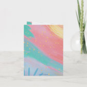 Pastel Abstract Peace Love Joy Christmas Card Kaart (Achterkant)