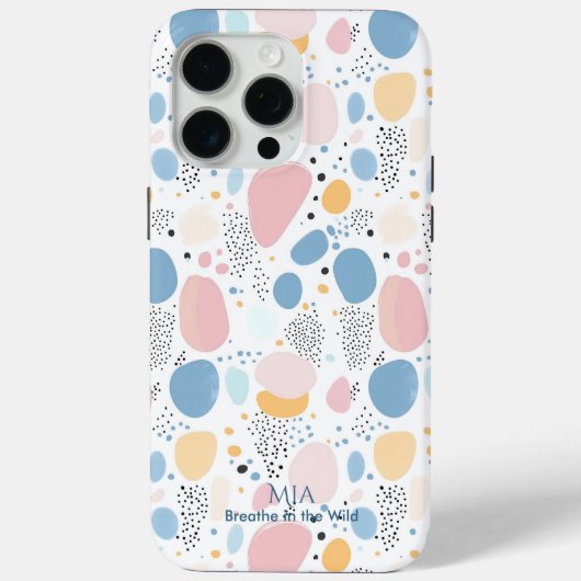 Pastel Abstract Pebble - Minimalistisch Biologisch Case-Mate iPhone Case (Achterkant)