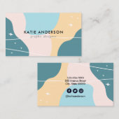 Pastel Abstract Professional Visitekaartje (Voorkant / Achterkant)