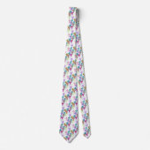 Pastel Abstract Retro Squares Polka Dots Patroon Stropdas (Voorkant)