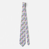 Pastel Abstract Retro Squares Polka Dots Patroon Stropdas (Voorkant)
