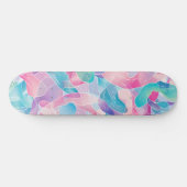 Pastel Abstract Ribbon Pattern Persoonlijk Skateboard (Horizontaal)