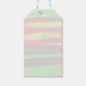 Pastel Abstract Roze Groen Geel Cadeaulabel (Voorkant)