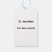 Pastel Abstract Roze Groen Geel Cadeaulabel (Achterkant)