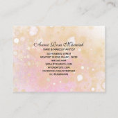 *~* Pastel Abstract Roze Perzik Visitekaartje (Achterkant)