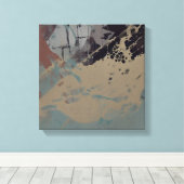 Pastel abstract schilderij canvas afdruk (Insitu (Houten vloer))