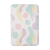 Pastel Abstract Seamless Pattern Waves and Circles Badmat (Voorkant Verticaal)