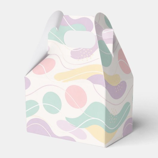 Pastel Abstract Seamless Pattern Waves and Circles Bedankdoosjes (Achterkant)