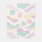 Pastel Abstract Seamless Pattern Waves and Circles Fleece Deken (Voorkant)