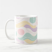 Pastel Abstract Seamless Pattern Waves and Circles Koffiemok (Links)