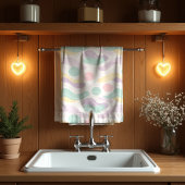 Pastel Abstract Seamless Pattern Waves and Circles Theedoek