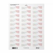 Pastel Abstract Shapes Lines Name Return-adres Etiket (Full Sheet)