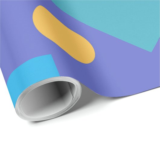 Pastel Abstract Shapes Pattern Design Cadeaupapier (Rol Hoek)