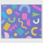 Pastel Abstract Shapes Pattern Design Cadeaupapier (Vlak)