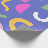Pastel Abstract Shapes Pattern Design Cadeaupapier (Hoek)