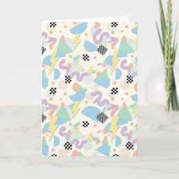 Pastel Abstract Shapes Pattern Design Kaart