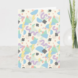 Pastel Abstract Shapes Pattern Design Kaart